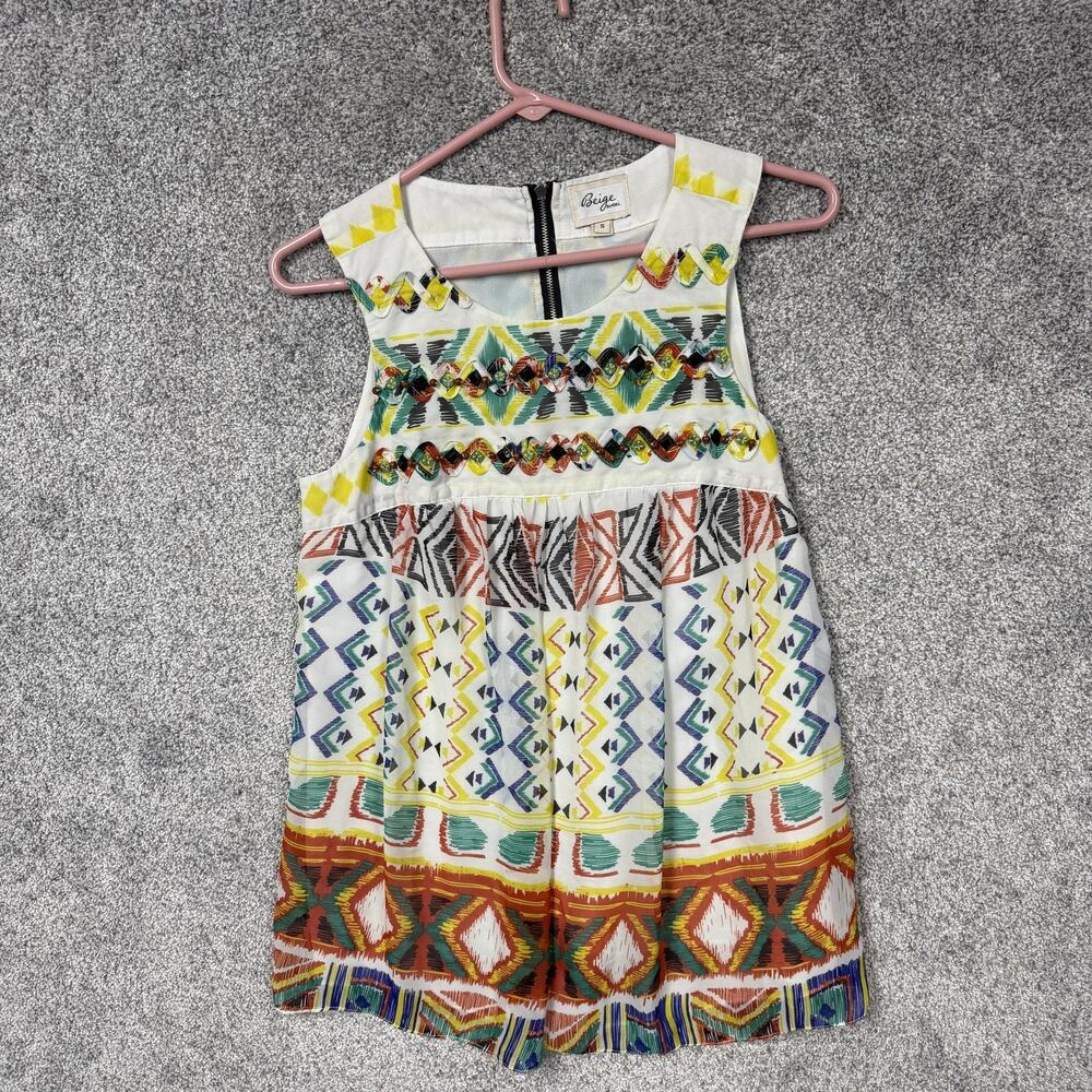 Beige By Eci Tunic Top S Aztec Tribal Indie Boutique Boho Southwestern Festival